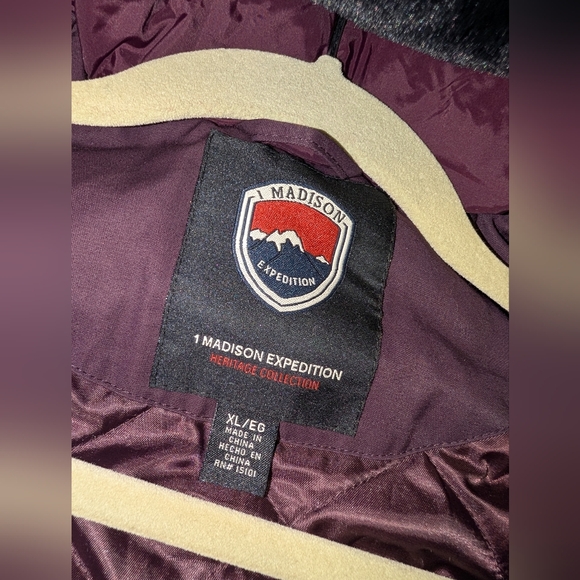 1 Madison Expedition Heritage Edition Parka Jacket Purple Pinot Like new! - Picture 3 of 13